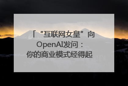 “互联网女皇”向OpenAI发问：你的商业模式经得起价格战考验么？