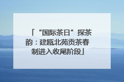 “国际茶日”探茶韵：建瓯北苑贡茶春制进入收尾阶段