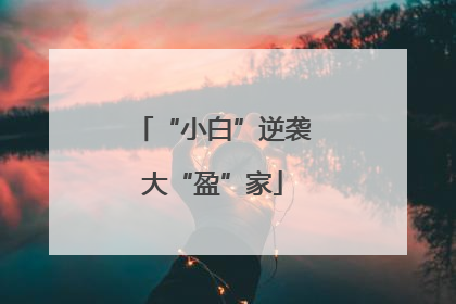 “小白”逆袭大“盈”家