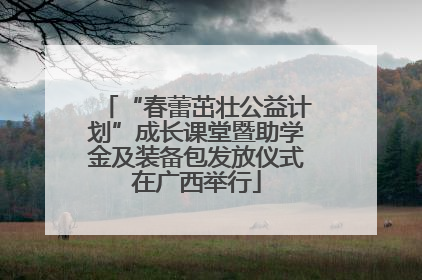 “春蕾茁壮公益计划”成长课堂暨助学金及装备包发放仪式在广西举行