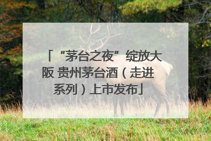 “茅台之夜”绽放大阪 贵州茅台酒（走进系列）上市发布