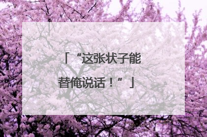 “这张状子能替俺说话！”