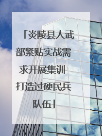 炎陵县人武部紧贴实战需求开展集训 打造过硬民兵队伍