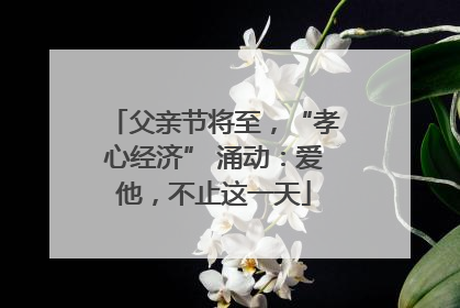 父亲节将至，“孝心经济” 涌动：爱他，不止这一天