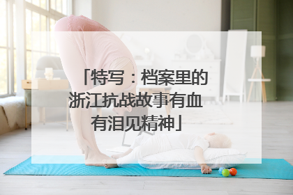 特写：档案里的浙江抗战故事有血有泪见精神