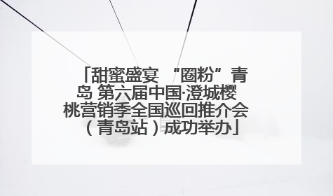 甜蜜盛宴 “圈粉”青岛 第六届中国·澄城樱桃营销季全国巡回推介会（青岛站）成功举办