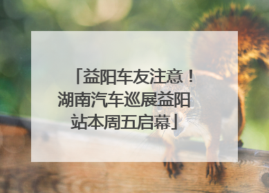 益阳车友注意！湖南汽车巡展益阳站本周五启幕