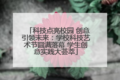 科技点亮校园 创意引领未来：学校科技艺术节圆满落幕 学生创意实践大荟萃