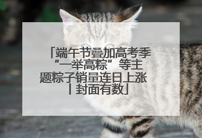 端午节叠加高考季 “一举高粽”等主题粽子销量连日上涨丨封面有数