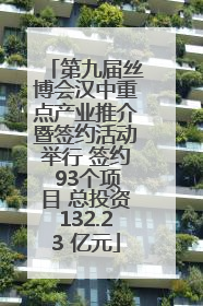 第九届丝博会汉中重点产业推介暨签约活动举行 签约 93个项目 总投资132.23 亿元