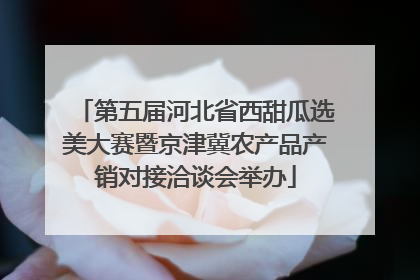第五届河北省西甜瓜选美大赛暨京津冀农产品产销对接洽谈会举办