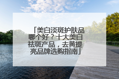 美白淡斑护肤品哪个好？十大美白祛斑产品，去黄提亮品牌选购指南