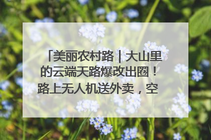美丽农村路｜大山里的云端天路爆改出圈！路上无人机送外卖，空心村变网红村