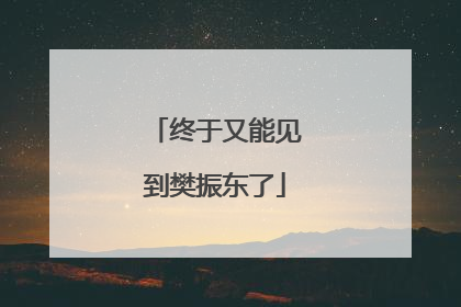 终于又能见到樊振东了