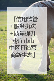 信用监管+服务执法+质量提升 枣庄市市中区打造营商新生态