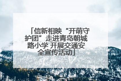 信新相映“开萌守护团”走进青岛朝城路小学 开展交通安全宣传活动