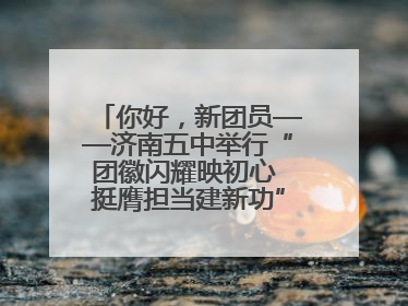 你好，新团员——济南五中举行“团徽闪耀映初心 挺膺担当建新功”主题团日活动