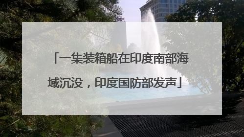 一集装箱船在印度南部海域沉没，印度国防部发声