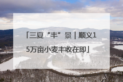 三夏“丰”景｜顺义15万亩小麦丰收在即