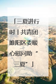 三夏进行时丨共青团睢阳区委暖心慰问助“三夏”