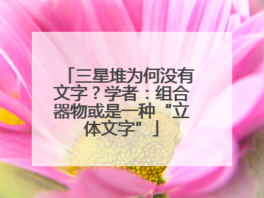 三星堆为何没有文字？学者：组合器物或是一种“立体文字”
