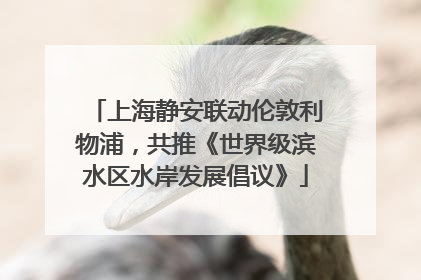 上海静安联动伦敦利物浦，共推《世界级滨水区水岸发展倡议》
