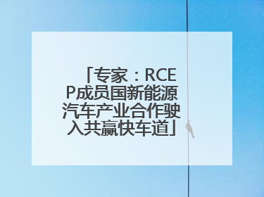 专家：RCEP成员国新能源汽车产业合作驶入共赢快车道