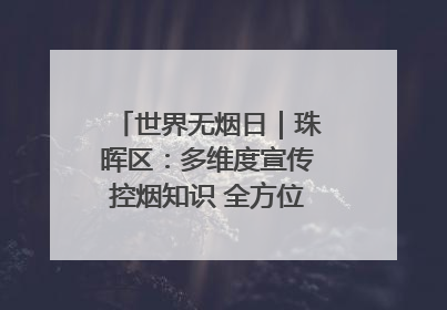 世界无烟日｜珠晖区：多维度宣传控烟知识 全方位共筑健康防线