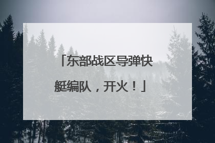 东部战区导弹快艇编队，开火！