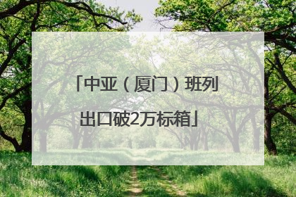 中亚（厦门）班列出口破2万标箱