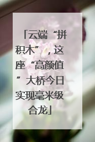 云端“拼积木”，这座“高颜值”大桥今日实现毫米级合龙