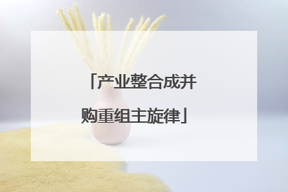产业整合成并购重组主旋律