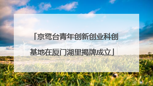 京鹭台青年创新创业科创基地在厦门湖里揭牌成立