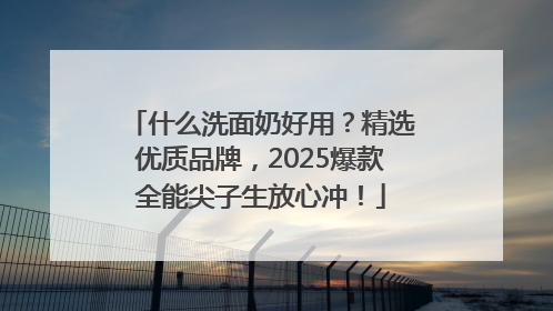 什么洗面奶好用？精选优质品牌，2025爆款全能尖子生放心冲！