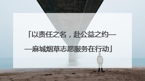 以责任之名，赴公益之约——麻城烟草志愿服务在行动