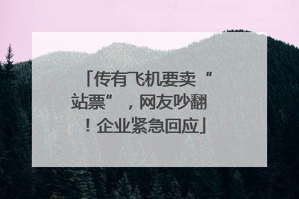 传有飞机要卖“站票”，网友吵翻！企业紧急回应