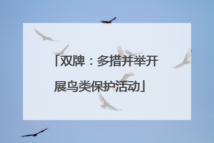 双牌：多措并举开展鸟类保护活动