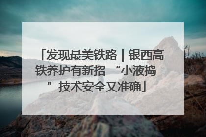 发现最美铁路｜银西高铁养护有新招 “小液捣”技术安全又准确
