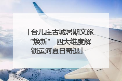 台儿庄古城暑期文旅“焕新” 四大维度解锁运河夏日奇遇