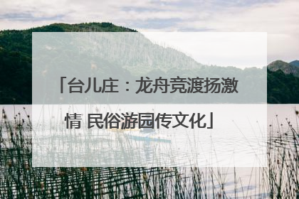 台儿庄：龙舟竞渡扬激情 民俗游园传文化