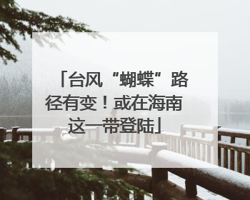 台风“蝴蝶”路径有变！或在海南这一带登陆