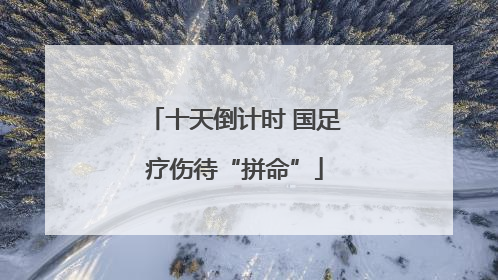 十天倒计时 国足疗伤待“拼命”