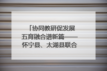 协同教研促发展 五育融合谱新篇——怀宁县、太湖县联合教研活动在月山镇中心学校成功举办