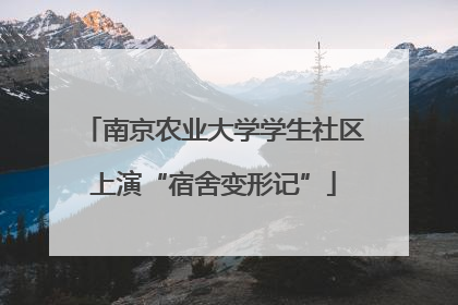南京农业大学学生社区上演“宿舍变形记”