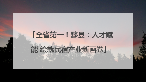 全省第一！黟县：人才赋能 绘就民宿产业新画卷