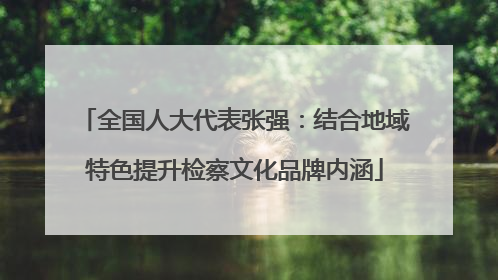 全国人大代表张强：结合地域特色提升检察文化品牌内涵