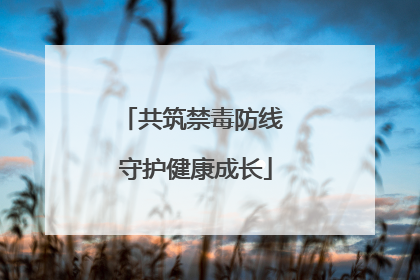 共筑禁毒防线 守护健康成长