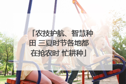 农技护航、智慧种田 三夏时节各地都在抢农时 忙耕种