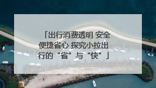 出行消费透明 安全便捷省心 探究小拉出行的“省”与“快”