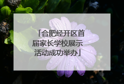 合肥经开区首届家长学校展示活动成功举办